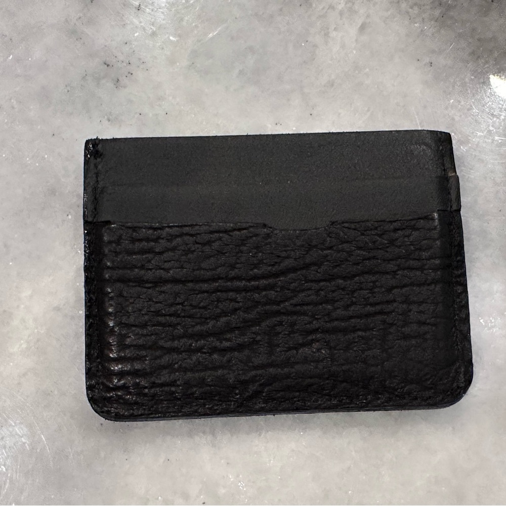 Shark leather card wallet
